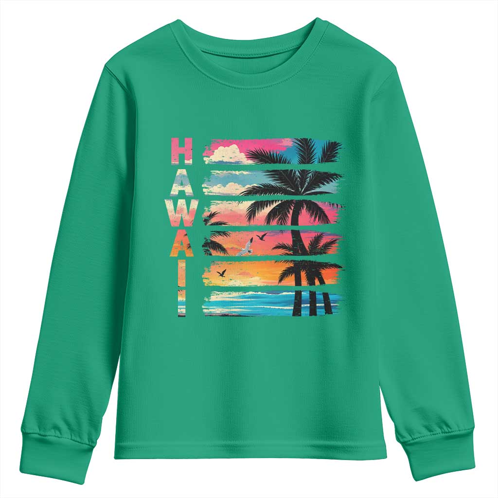 Vintage Hawaii Tropical Beach Vacation Youth Sweatshirt