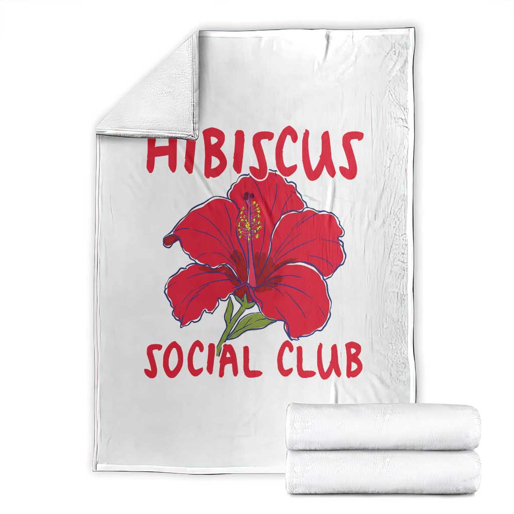 Hibiscus Flower Throw Blanket Aloha Hawaii Tropical Beach Vacation