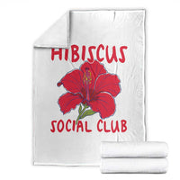 Hibiscus Flower Throw Blanket Aloha Hawaii Tropical Beach Vacation