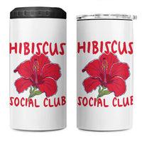 Hibiscus Flower 4 in 1 Can Cooler Tumbler Aloha Hawaii Tropical Beach Vacation