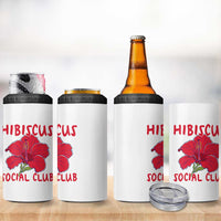 Hibiscus Flower 4 in 1 Can Cooler Tumbler Aloha Hawaii Tropical Beach Vacation