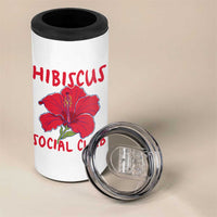 Hibiscus Flower 4 in 1 Can Cooler Tumbler Aloha Hawaii Tropical Beach Vacation