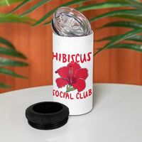 Hibiscus Flower 4 in 1 Can Cooler Tumbler Aloha Hawaii Tropical Beach Vacation