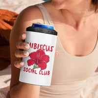 Hibiscus Flower 4 in 1 Can Cooler Tumbler Aloha Hawaii Tropical Beach Vacation