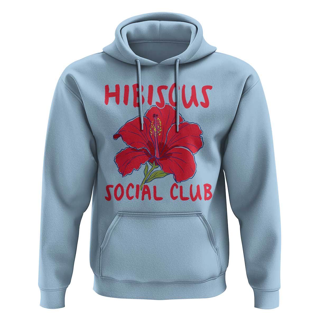 Hibiscus Flower Hoodie Aloha Hawaii Tropical Beach Vacation