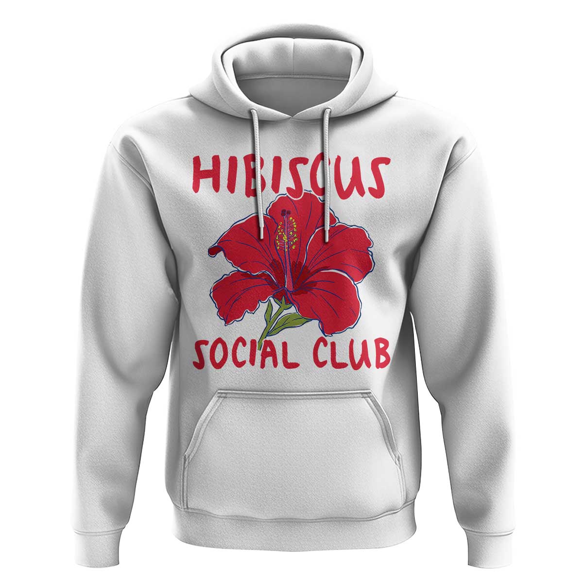 Hibiscus Flower Hoodie Aloha Hawaii Tropical Beach Vacation
