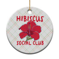 Hibiscus Flower Ceramic Ornament Aloha Hawaii Tropical Beach Vacation