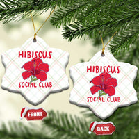 Hibiscus Flower Ceramic Ornament Aloha Hawaii Tropical Beach Vacation