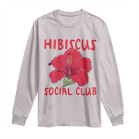 Hibiscus Flower Long Sleeve Shirt Aloha Hawaii Tropical Beach Vacation