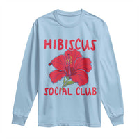 Hibiscus Flower Long Sleeve Shirt Aloha Hawaii Tropical Beach Vacation
