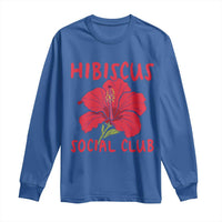 Hibiscus Flower Long Sleeve Shirt Aloha Hawaii Tropical Beach Vacation