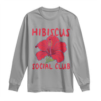 Hibiscus Flower Long Sleeve Shirt Aloha Hawaii Tropical Beach Vacation