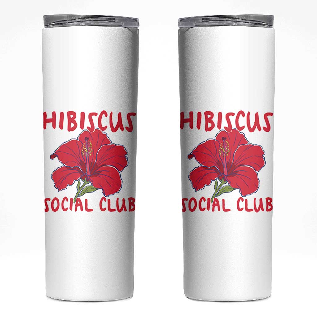 Hibiscus Flower Skinny Tumbler Aloha Hawaii Tropical Beach Vacation