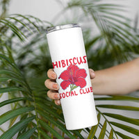 Hibiscus Flower Skinny Tumbler Aloha Hawaii Tropical Beach Vacation