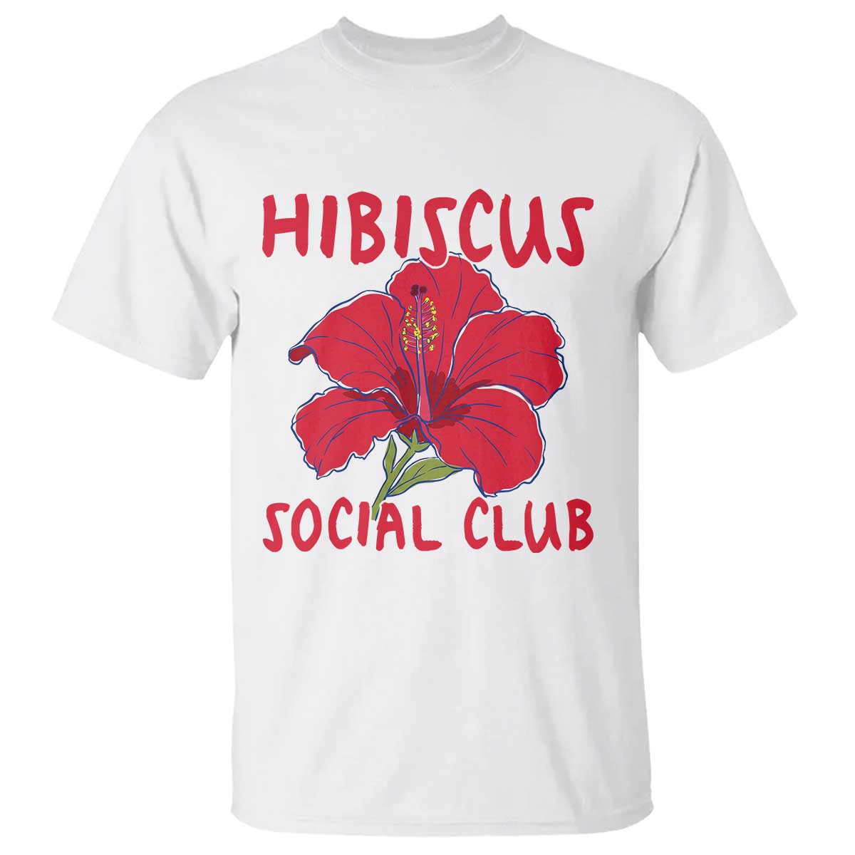 Hibiscus Flower T Shirt Aloha Hawaii Tropical Beach Vacation