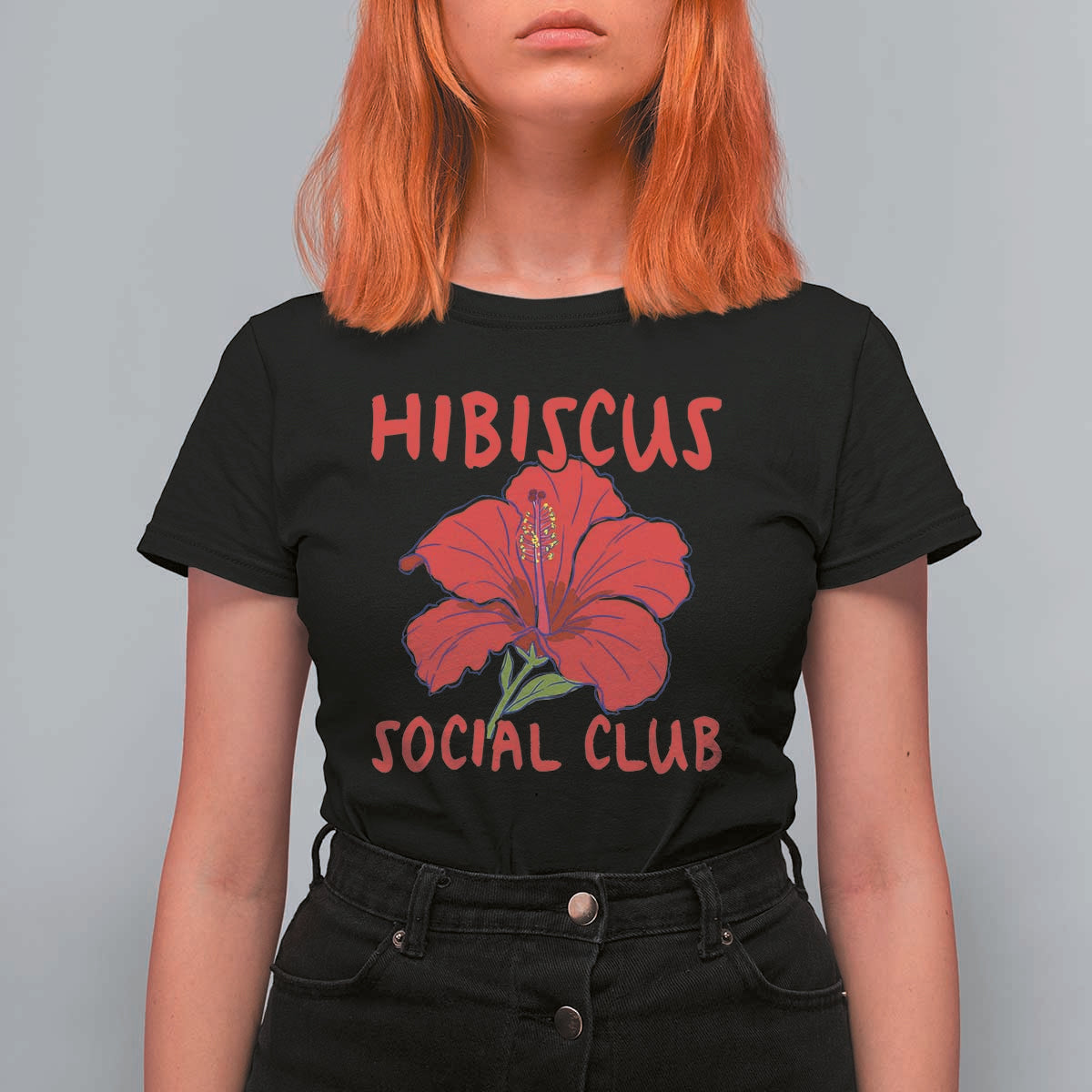 Hibiscus Flower T Shirt For Women Aloha Hawaii Tropical Beach Vacation