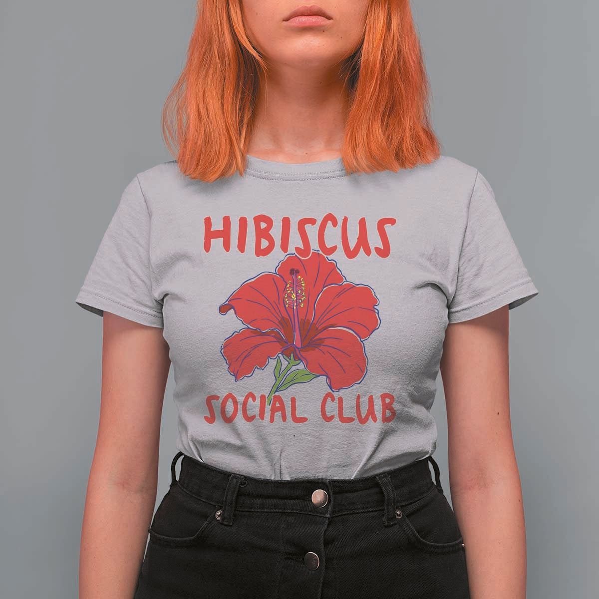 Hibiscus Flower T Shirt For Women Aloha Hawaii Tropical Beach Vacation