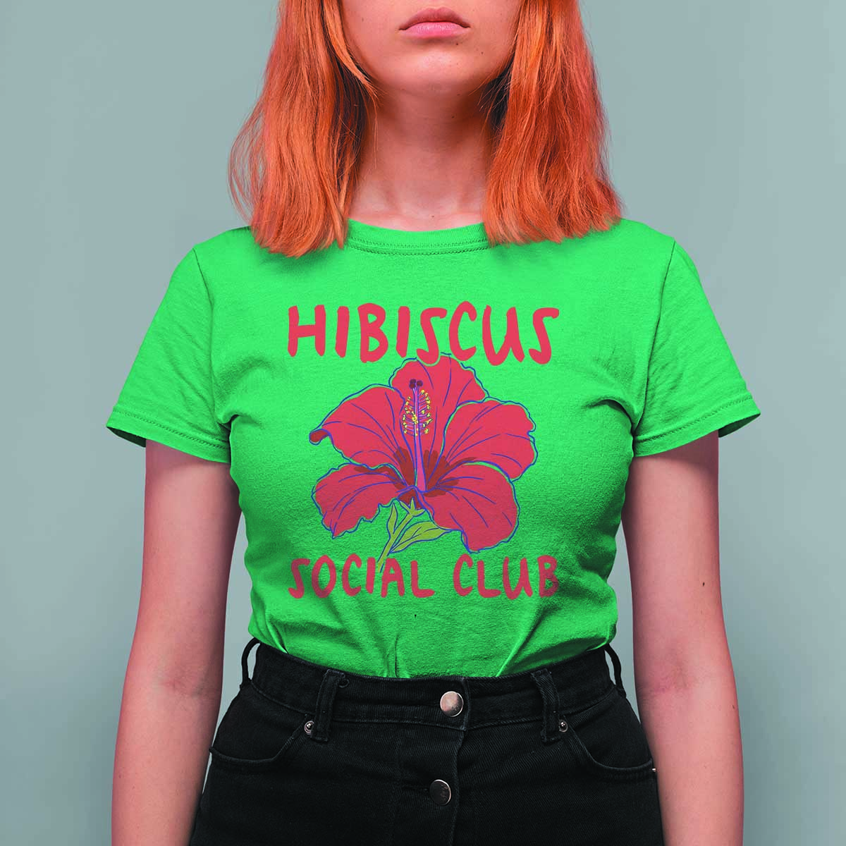 Hibiscus Flower T Shirt For Women Aloha Hawaii Tropical Beach Vacation