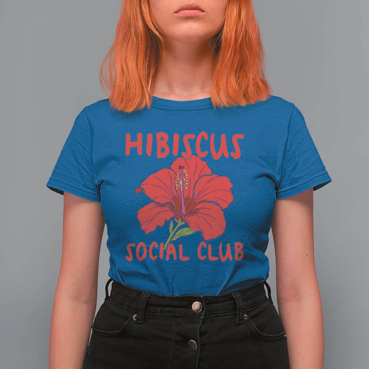 Hibiscus Flower T Shirt For Women Aloha Hawaii Tropical Beach Vacation