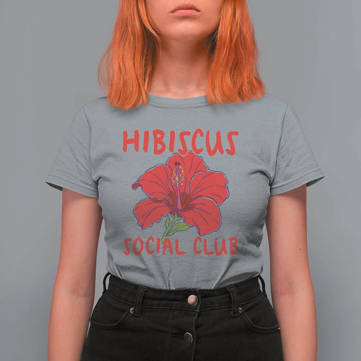 Hibiscus Flower T Shirt For Women Aloha Hawaii Tropical Beach Vacation
