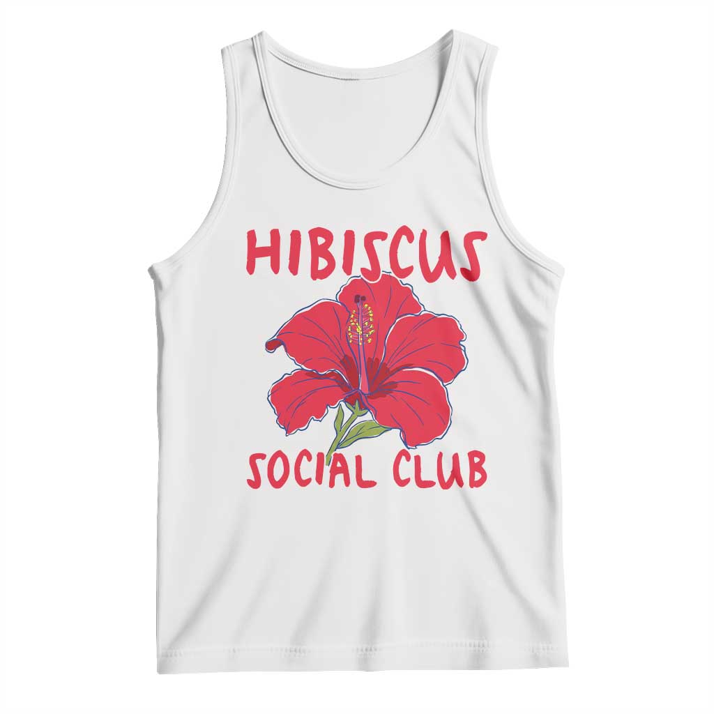 Hibiscus Flower Tank Top Aloha Hawaii Tropical Beach Vacation