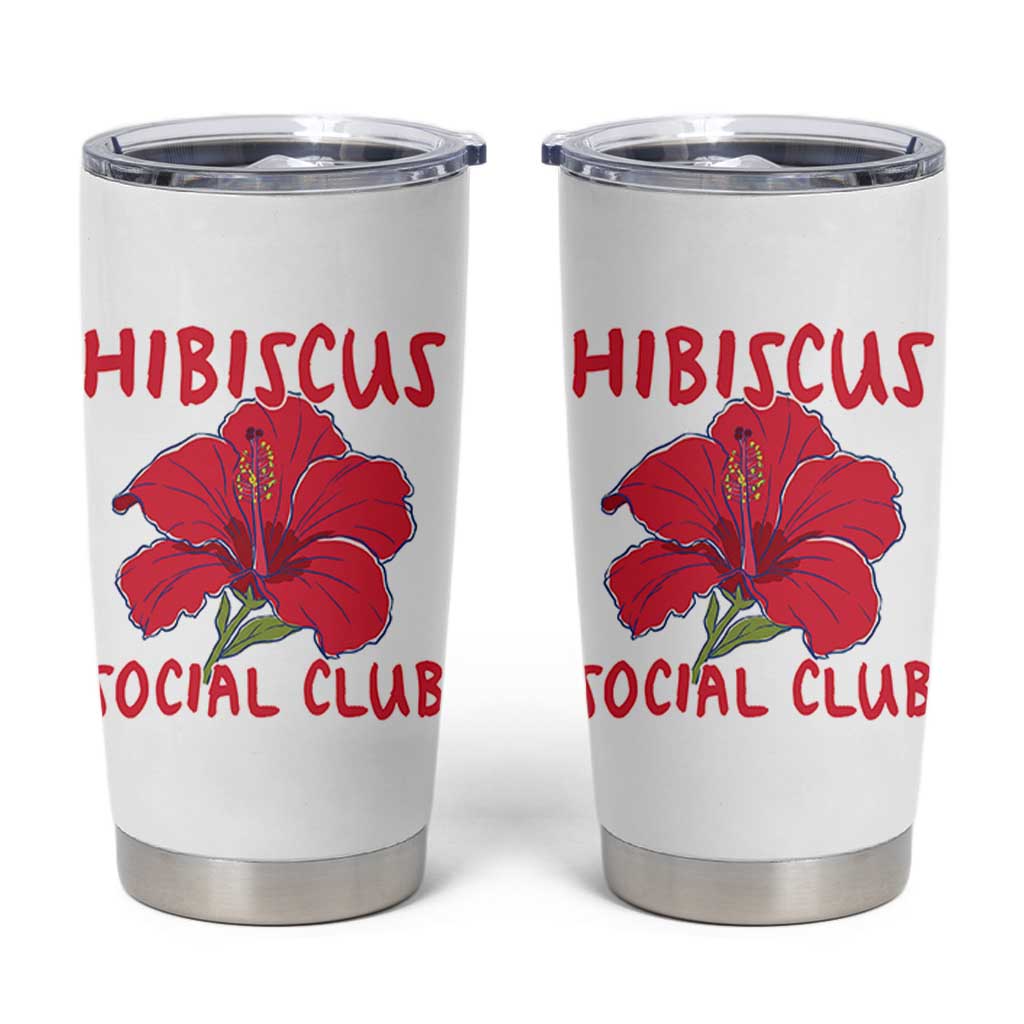 Hibiscus Flower Tumbler Cup Aloha Hawaii Tropical Beach Vacation