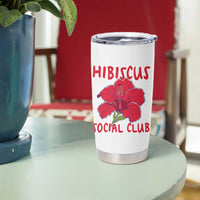Hibiscus Flower Tumbler Cup Aloha Hawaii Tropical Beach Vacation