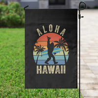Funny Bigfoot Aloha Hawaiian Surfing Garden Flag Tropical Beach Surfer Gift