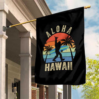Funny Bigfoot Aloha Hawaiian Surfing Garden Flag Tropical Beach Surfer Gift