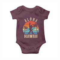 Funny Bigfoot Aloha Hawaiian Surfing Baby Onesie Tropical Beach Surfer Gift