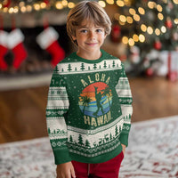 Funny Bigfoot Aloha Hawaiian Surfing Ugly Christmas Sweater Tropical Beach Surfer Gift