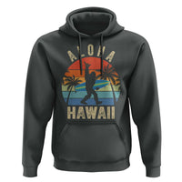 Funny Bigfoot Aloha Hawaiian Surfing Hoodie Tropical Beach Surfer Gift