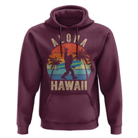 Funny Bigfoot Aloha Hawaiian Surfing Hoodie Tropical Beach Surfer Gift