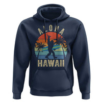 Funny Bigfoot Aloha Hawaiian Surfing Hoodie Tropical Beach Surfer Gift