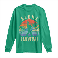 Funny Bigfoot Aloha Hawaiian Surfing Long Sleeve Shirt Tropical Beach Surfer Gift