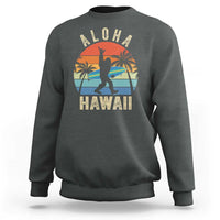 Funny Bigfoot Aloha Hawaiian Surfing Sweatshirt Tropical Beach Surfer Gift