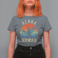 Funny Bigfoot Aloha Hawaiian Surfing T Shirt For Women Tropical Beach Surfer Gift