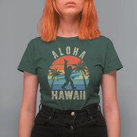 Funny Bigfoot Aloha Hawaiian Surfing T Shirt For Women Tropical Beach Surfer Gift