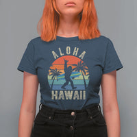 Funny Bigfoot Aloha Hawaiian Surfing T Shirt For Women Tropical Beach Surfer Gift