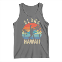 Funny Bigfoot Aloha Hawaiian Surfing Tank Top Tropical Beach Surfer Gift