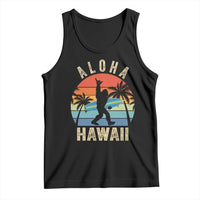 Funny Bigfoot Aloha Hawaiian Surfing Tank Top Tropical Beach Surfer Gift