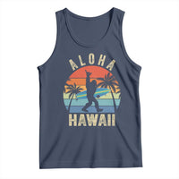 Funny Bigfoot Aloha Hawaiian Surfing Tank Top Tropical Beach Surfer Gift