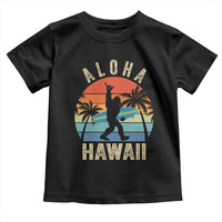 Funny Bigfoot Aloha Hawaiian Surfing Toddler T Shirt Tropical Beach Surfer Gift