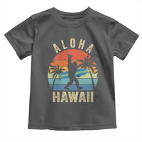 Funny Bigfoot Aloha Hawaiian Surfing Toddler T Shirt Tropical Beach Surfer Gift