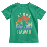 Funny Bigfoot Aloha Hawaiian Surfing Toddler T Shirt Tropical Beach Surfer Gift