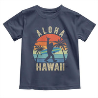 Funny Bigfoot Aloha Hawaiian Surfing Toddler T Shirt Tropical Beach Surfer Gift