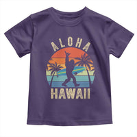 Funny Bigfoot Aloha Hawaiian Surfing Toddler T Shirt Tropical Beach Surfer Gift