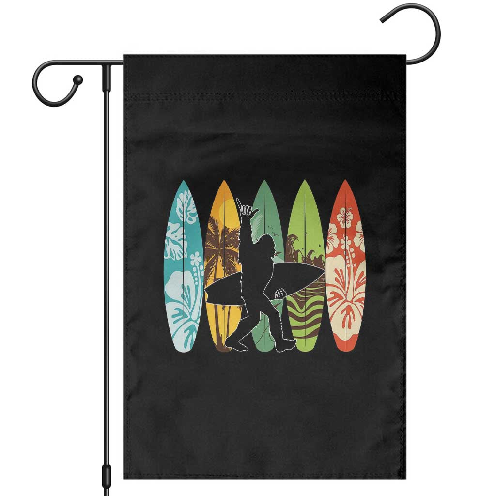 Funny Bigfoot Aloha Hawaiian Surfing Tropical Beach Surfer Garden Flag