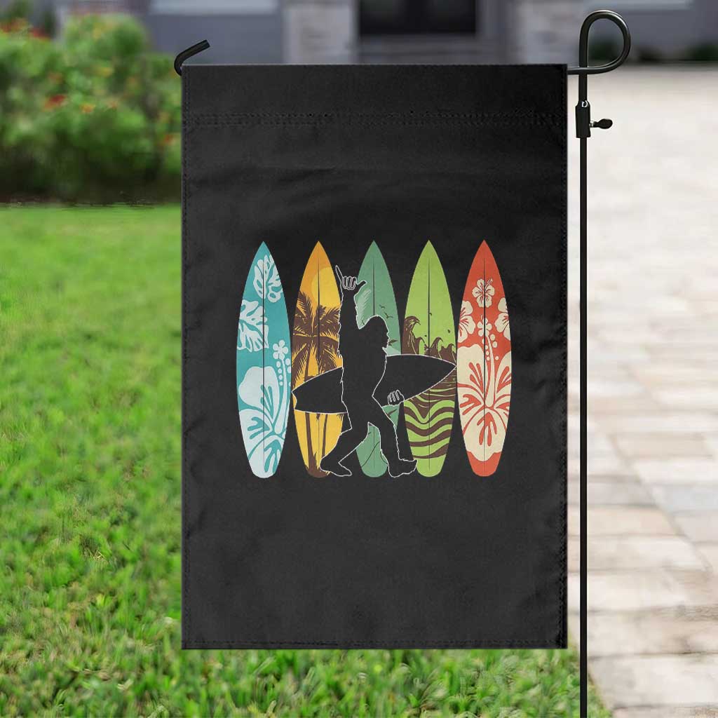 Funny Bigfoot Aloha Hawaiian Surfing Tropical Beach Surfer Garden Flag