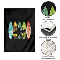 Funny Bigfoot Aloha Hawaiian Surfing Tropical Beach Surfer Garden Flag